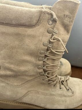 Matterhorn Tan Suede Lace-Up Combat Boots